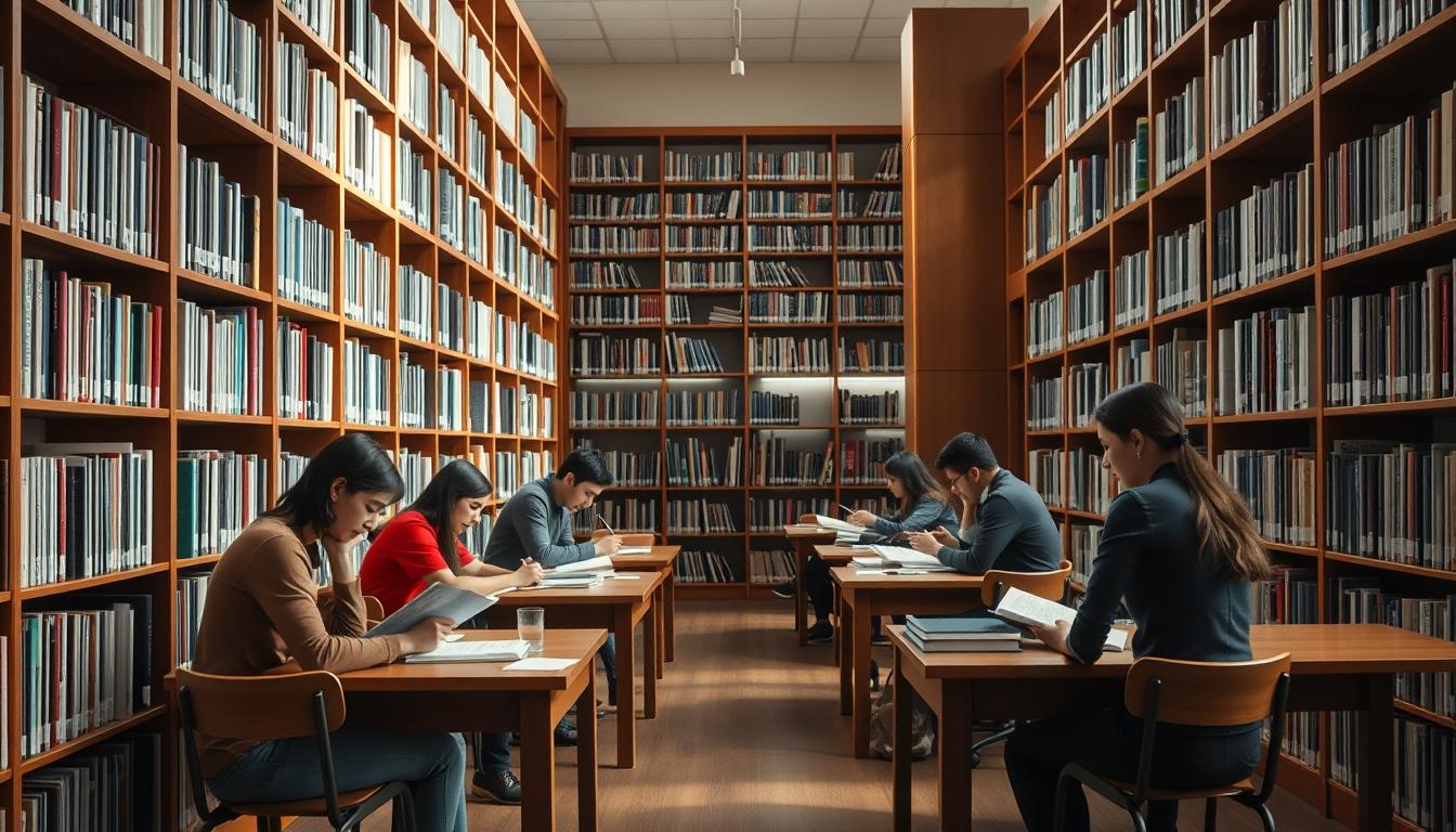Students working in research laboratory